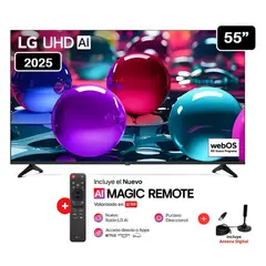 LG - Televisor 55 Pulg Ultra HD 4K AI ThinQ 55UA7300 Modelo 2025 +Control Magic + Antena Digital