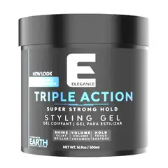 ELEGANCE - Gel Triple Action Earth Azul 500ml Gel para el Cabello