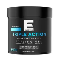 ELEGANCE - Gel Triple Action Earth Azul 250ml Gel para el Cabello
