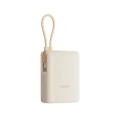 XIAOMI - Power Bank 33w Crema 10000mah Carga Rápida Cable Integrado