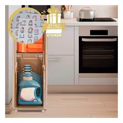 GENERICO - Armario Moderno con Accesos de Color Beige Y+Regalo Stickers