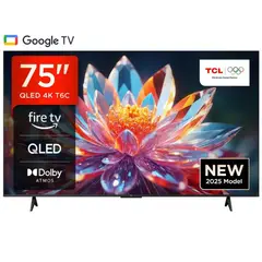 TCL - Televisor 75'' UHD 4K QLED Google TV 75T6C 2025