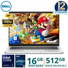DELL - Laptop Pro 14 PC14250 Core Ultra 5 - 235U, 14"FHD, Ram 16Gb, SSD 512Gb, Windows 11