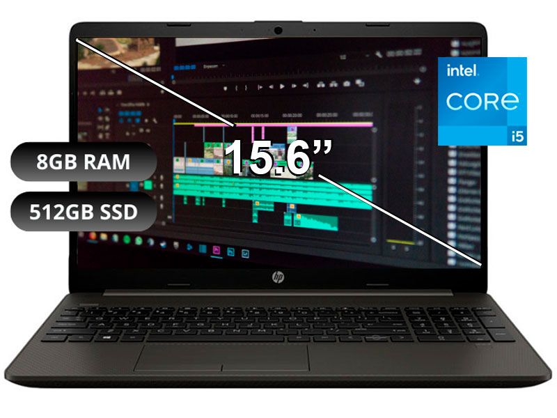 Laptop 250 G10, I5-1334U, 8GB RAM, 512GB SSD, 15.6", SIN WINDOWS (B5UU9AT)