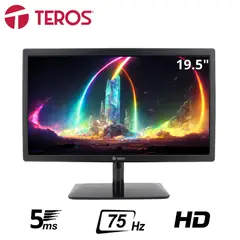 TEROS - Monitor plano TE-1915S 195 HD+ TN 75Hz 5ms HDMI VGA negro