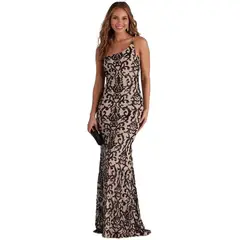 BLWOENS - Vestido de noche para mujers - Negro