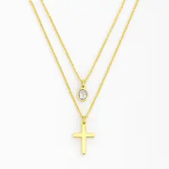 GENERICO - Collar elegante para dama modelo cruz