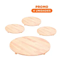 GENERICO - Pack4 Tabla de Forma Redonda de Apoyo en Sala 44cm