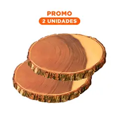 GENERICO - Pack2 Bandeja Circular de 17 cm para Decoracion en Madera