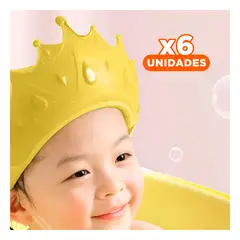 GENERICO - Pack6 Tiara Baby Baño en Amarillo Y+Regalo Stickers