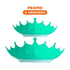 GENERICO - Pack2 Corona de Ducha Ajustable para Niños en Verde Agua