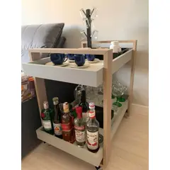 GENERICO - Minibar Mesa Auxliar Capri Y Duna Melamina