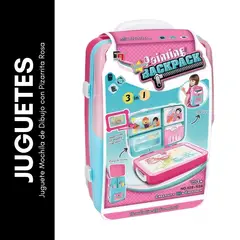 GENERICO - Juguete Mochila de Dibujo con Pizarrita Rosa
