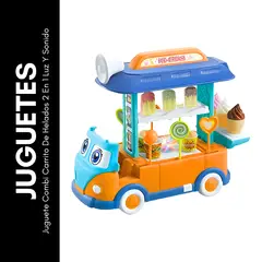 GENERICO - Juguete Combi Carrito De Helados 2 En 1 Luz Y Sonido