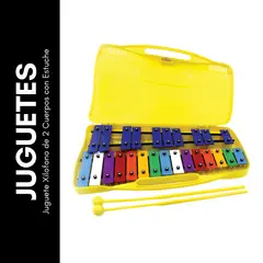 GENERICO - Juguete Xilofono de 2 Cuerpos con Estuche
