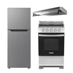 MABE - Combo Campana Extractora +Cocina a Gas +Refrigeradora No Frost