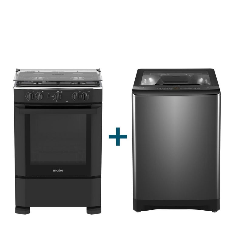 Combo Cocina a Gas 60cm +Lavadora Automática 14kg