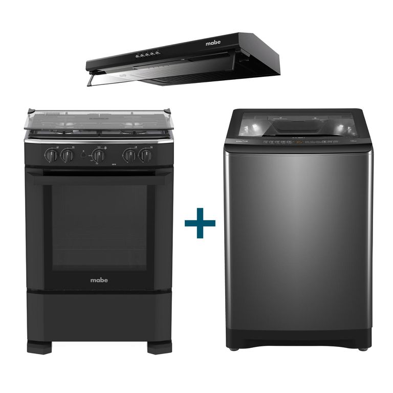 Combo Campana Extractora +Cocina a Gas +Lavadora Automática