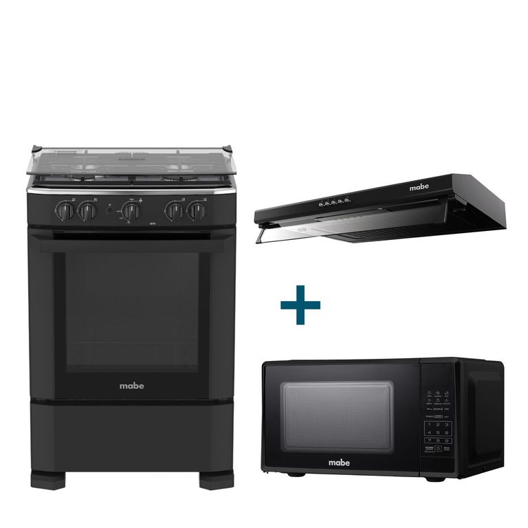 Combo Campana Extractora +Cocina a Gas +Horno microondas