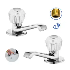 GENERICO - Pack 2 Caños Lavado Acero Wadfow 1p Hogar Grifo- Wzd2503 X 2