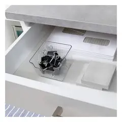 GENERICO - Pack4 Caja Organizadora de Oficina en Transparente