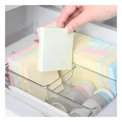 GENERICO - Pack4 Caja Organizadora de Oficina en Transparente