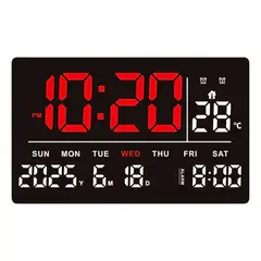 GENERICO - Reloj Digital LED 14.5 ” con Calendario Alarma y Temperatura