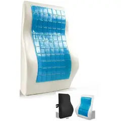 GENERICO - Cojin Respaldar Lumbar Con Gel Frio + Funda MEMORY FOAM