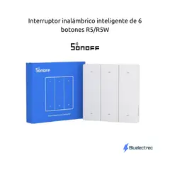 SONOFF - Interruptor inalámbrico inteligente de 6 botones Blanco - R5W