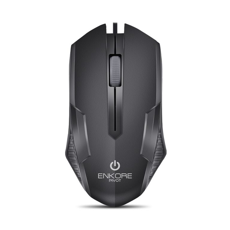 Mouse Óptico Alámbrico 1200DPI Negro Pivot EKM 105