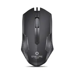 ENKORE - Mouse Óptico Alámbrico 1200DPI Negro Pivot EKM 105