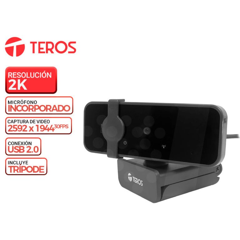 CAMARA WEB TE9072, 2K, 2592 x 1944 30fps, Microfono