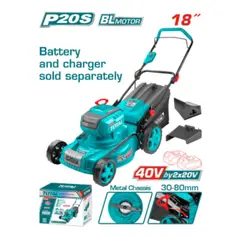 TOTAL TOOLS - Corta Cesped 40V 20V+20V 2800RPM C460MM Industrial - TLMLI20185