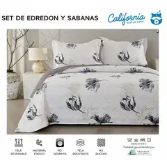 MINGDA - Set de Cubrecama + Juego de sabanas + fundas 2 Pz 100% Algodón