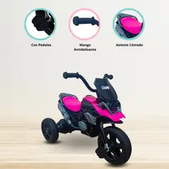 CUZKA - Moto a Pedal para Niños «DERBI» Pink