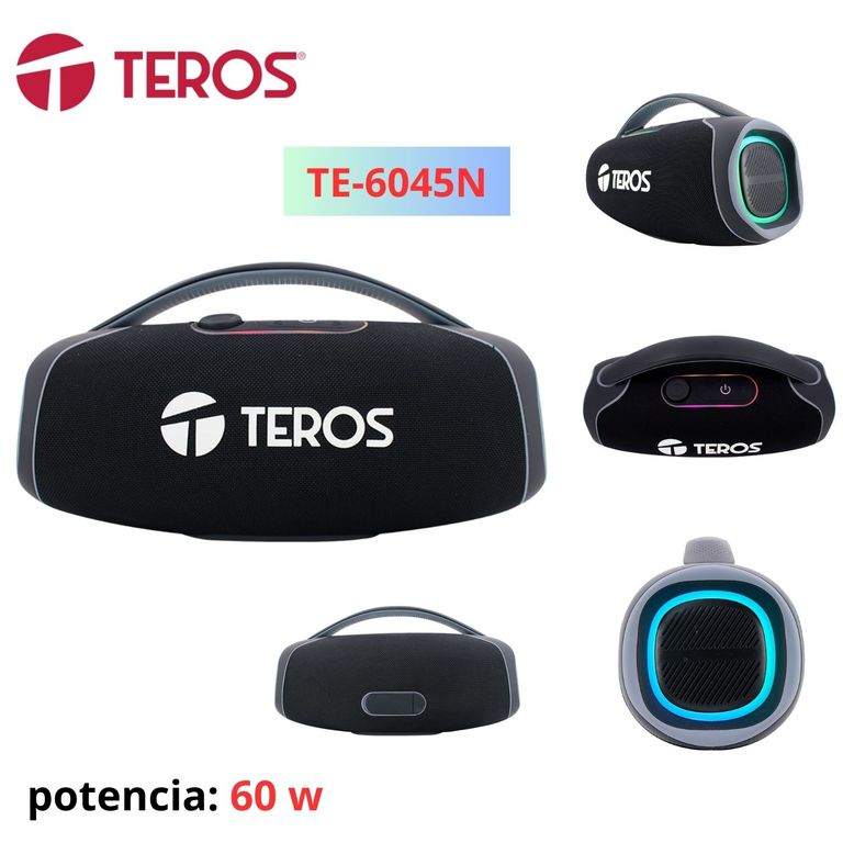 Parlante inalambrico con iluminacion RGB color negro 60WTE-6045N