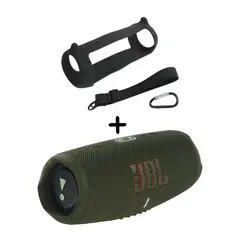 JBL - Combo Especial Charge 5 40W Verde + Funda protectora Negro
