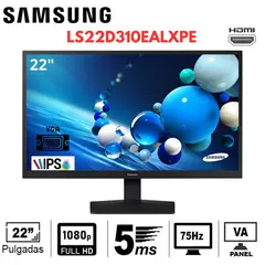 SAMSUNG - Monitor LS22D310EALXPE Full HD VA HDMI 75Hz 5ms