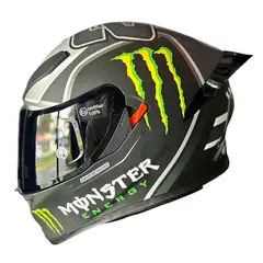 CES - CASCO MOTO BIHR MONSTER NEGRO MATE DOBLE CERTIFICADO