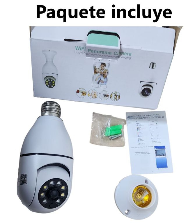 Camara Foco Seguridad Wifi Ip Espía Hd 360°