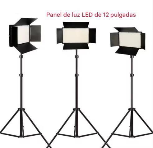 KIT PANEL DE LUZ LED PARA FOTOGRAFÍA Y VIDEO + TRIPODE 2.1M CRI 95