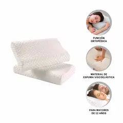 GENERICO - Pack2 Almohada Comoda y Ergonomica Y+Regalo Stickers