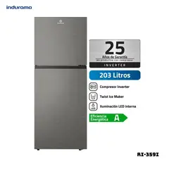 INDURAMA - REFRIGERADORA 203 L TOP FREEZER CROMA - RI-359I