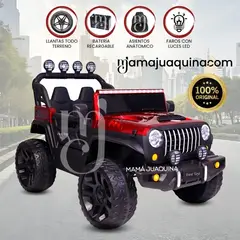 CONFORT - Carro a Batería para niños «JEEPSTORM» Todo Terreno Red