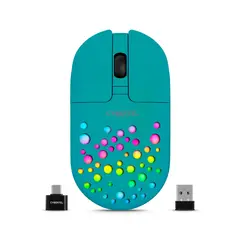 CYBERTEL - Mouse LED 3 Modos: BT Inalámbrico Recargable Skipol M705-3m