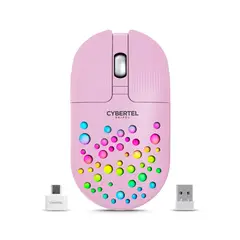 CYBERTEL - Mouse LED 3 Modos: BT Inalámbrico Recargable Skipol M705-3m