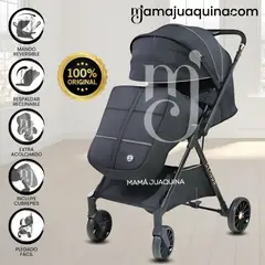 BABY - Coche Maleta de Lujo «GENOVIA» Mango Reversible Black