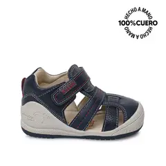 RABBIT - Sandalia Franciscana Casual ALEX-2603 Azul Cuero