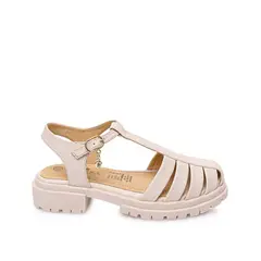 Piazza - Sandalia Franciscana Casual LIA-2605 Hueso Kids