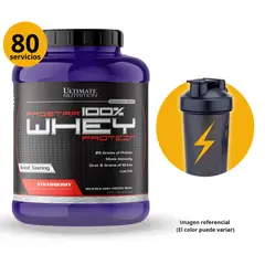 ULTIMATE NUTRITION - PROSTAR WHEY 5LB FRESA + SHAKER - PROTEINA WHEY